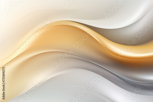Antique Gold to Ash Gray abstract fluid gradient design, curved wave in motion background for banner, wallpaper, poster, template, flier and cover