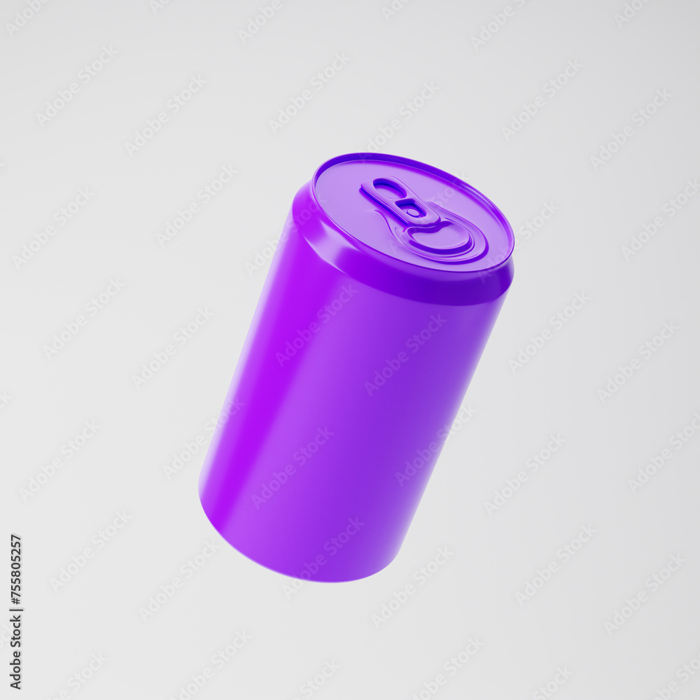 Soda can icon isolated over white background. 3D rendering. Soda can icon isolated over white background. 3D rendering.