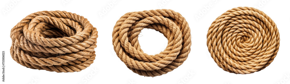 A Coil of Rope Isolated on Transparent Background, (PNG). A Coil of Rope Isolated on Transparent Background, (PNG).