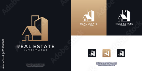 Home real estate logo inspiration. concept for building, architecture, house, apartment, hotel, logo element.