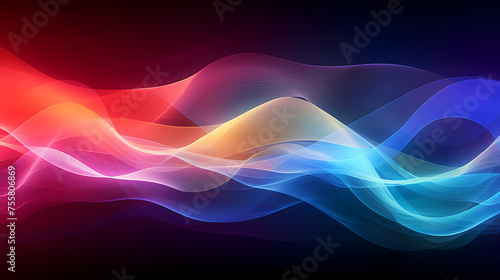 Abstract wavy lines, interesting abstract background and bokeh