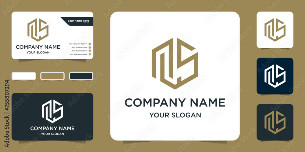 letter S logo design hexagon letter S logo design hexagon
