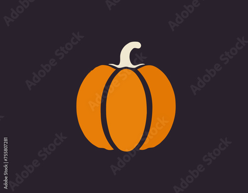Pumpkin Flat Design Vegetable Icon
