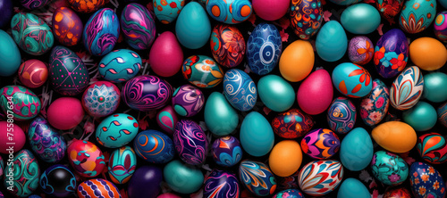 Colorful Decorated Easter E...