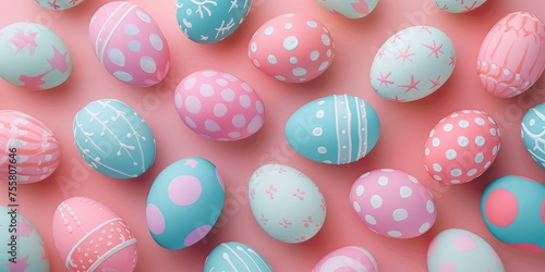 Colorful Decorated Easter E...