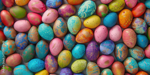 Colorful Decorated Easter E...