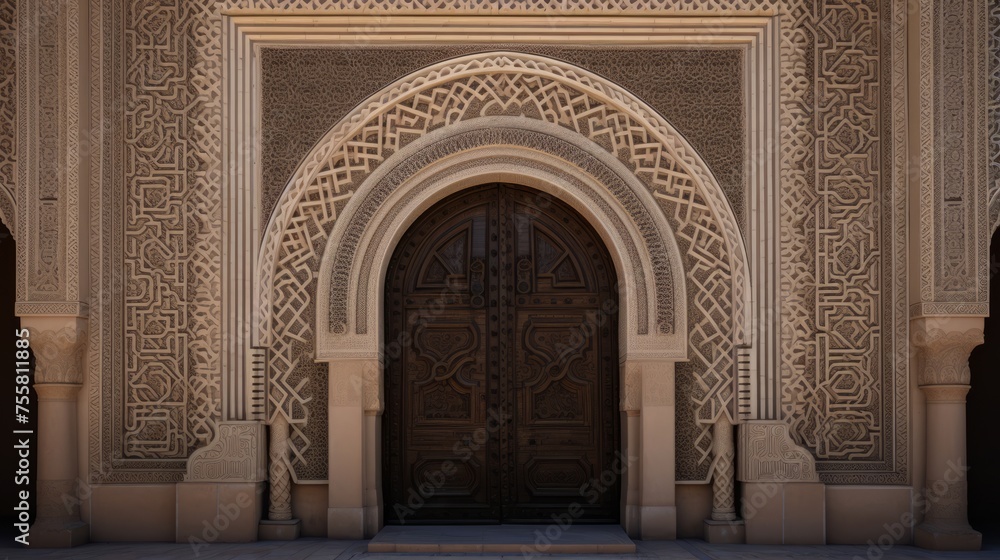 Decorative patterns on a grand entrance