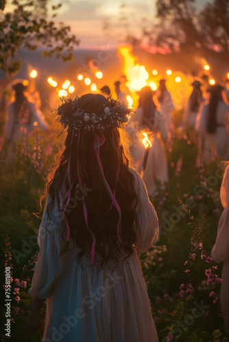 Pagan holiday Beltane. Paganism. 