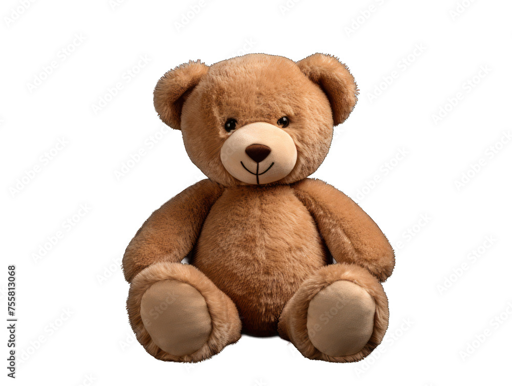 teddy isolated on transparent background, transparency image, removed background