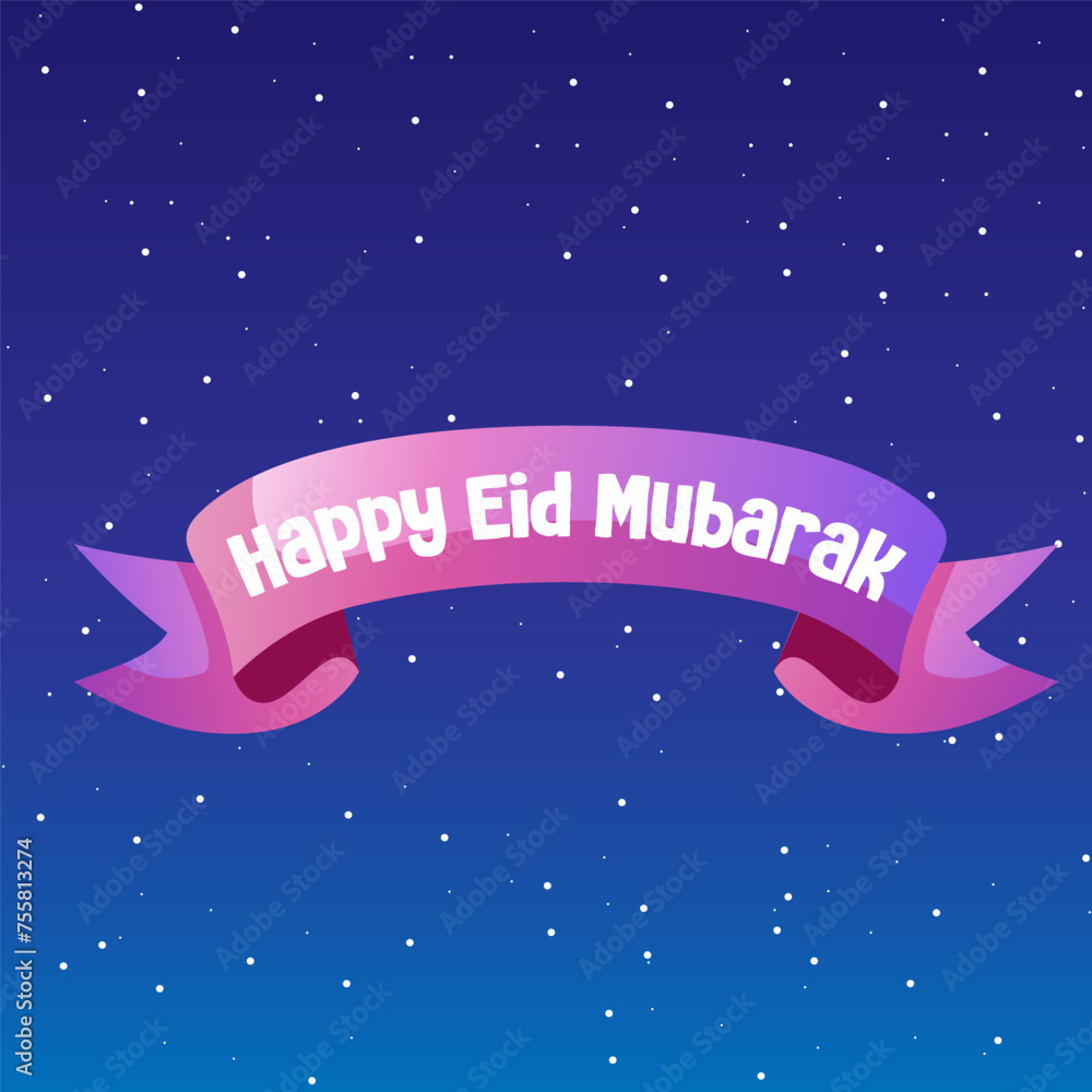 Ribbon Happy Eid al-Fitr Ribbon Happy Eid al-Fitr