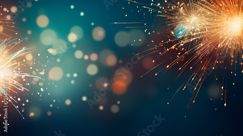 Fireworks background for celebration, holiday celebration concept © xuan