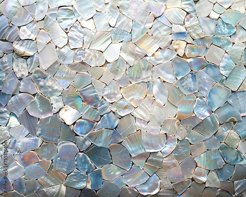 Obraz na płótnie 2D Illustrate of Picture a mother-of-pearl mosaic that shimmers with iridescent hues w salonie