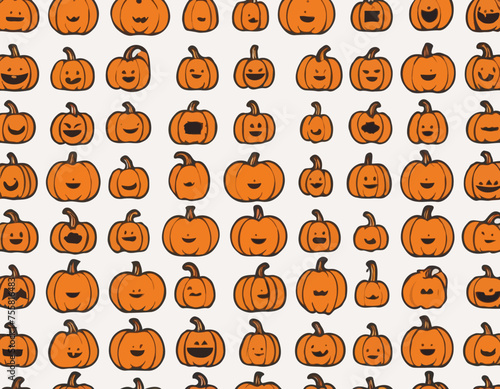 Collection of vector pumpkins and butternuts 