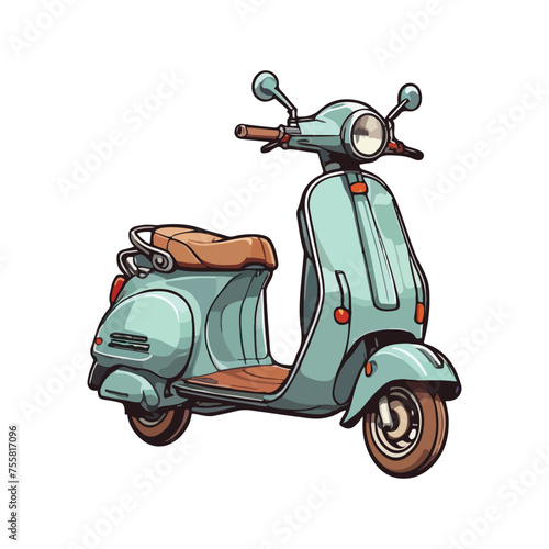 scooter or Scooter Vector Anime Style