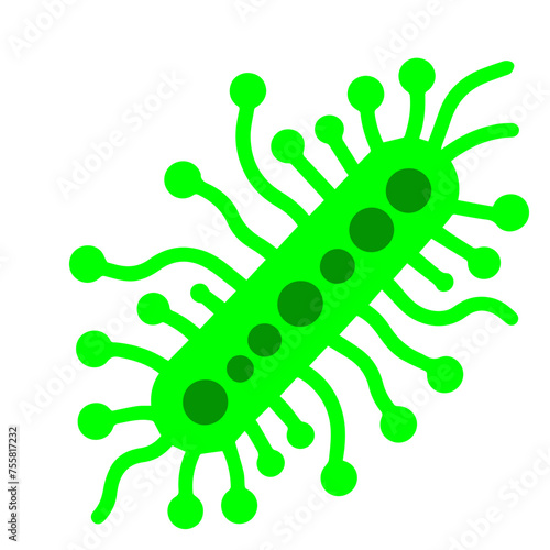 Bacteria, Microbe and Virus Vector Line Icon