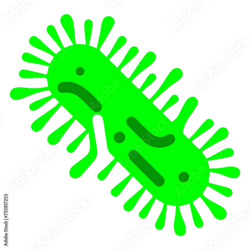 Bacteria, Microbe and Virus Vector Line Icon