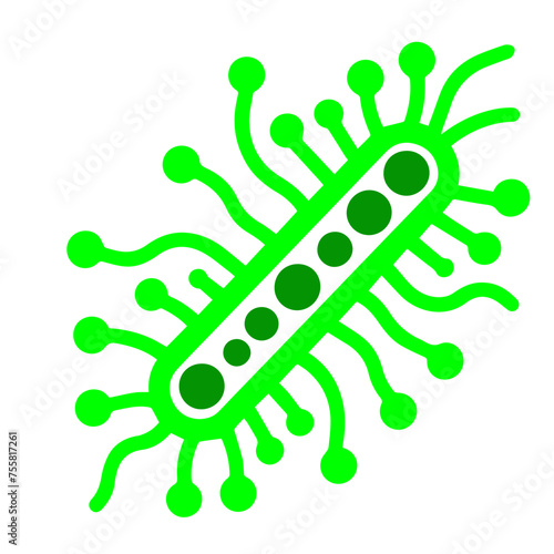 Bacteria, Microbe and Virus Vector Line Icon