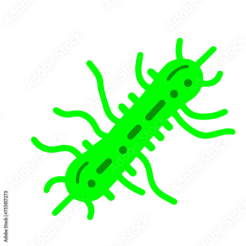 Bacteria, Microbe and Virus Vector Line Icon