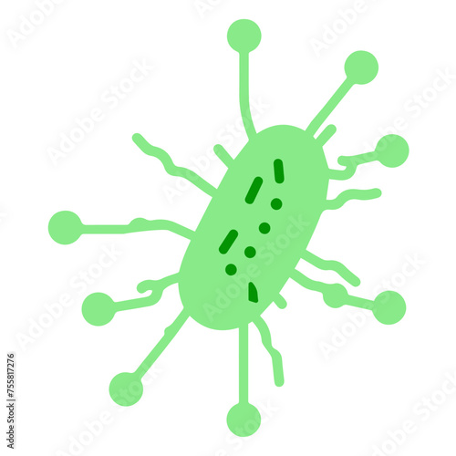 Bacteria, Microbe and Virus Vector Line Icon