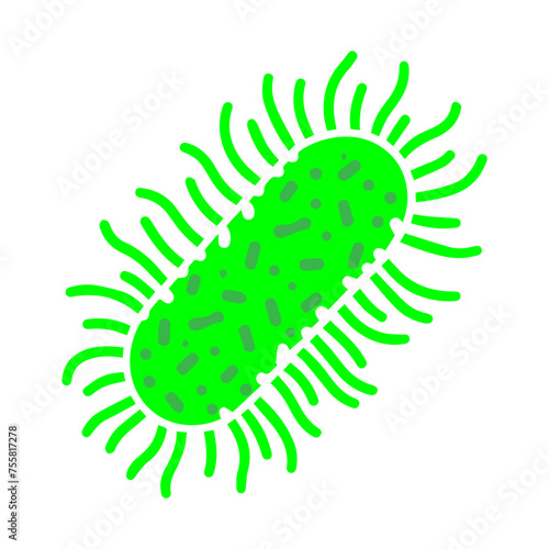 Bacteria, Microbe and Virus Vector Line Icon