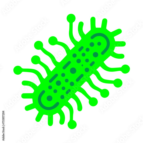 Bacteria, Microbe and Virus Vector Line Icon