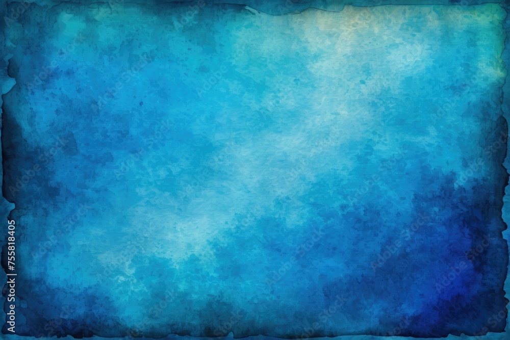Obraz premium Grunge-style abstract background, old paper texture, varying degrees of translucency, layers of blue and sapphire tones, resembling aged parchment with a contemporary twist, optical depth, texture