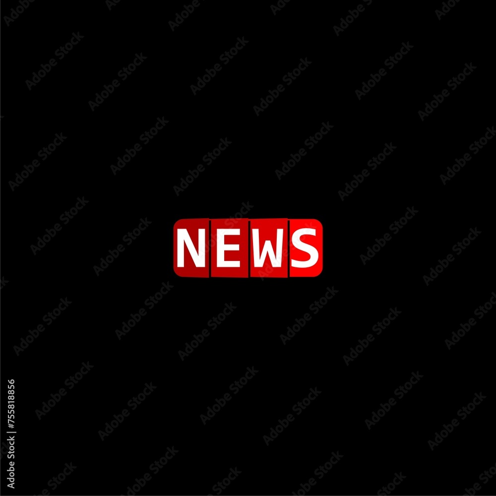 NEWS Letters icon isolated on dark background NEWS Letters icon isolated on dark background