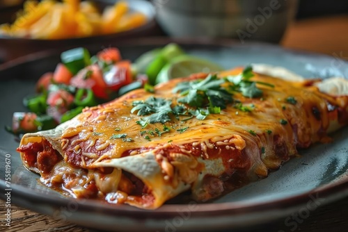 enchiladas mexican food in the kitchen table professional advertising food photography