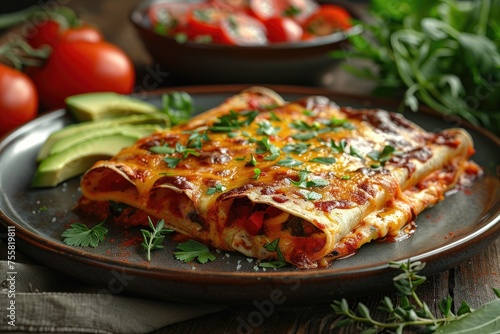 enchiladas mexican food in the kitchen table professional advertising food photography