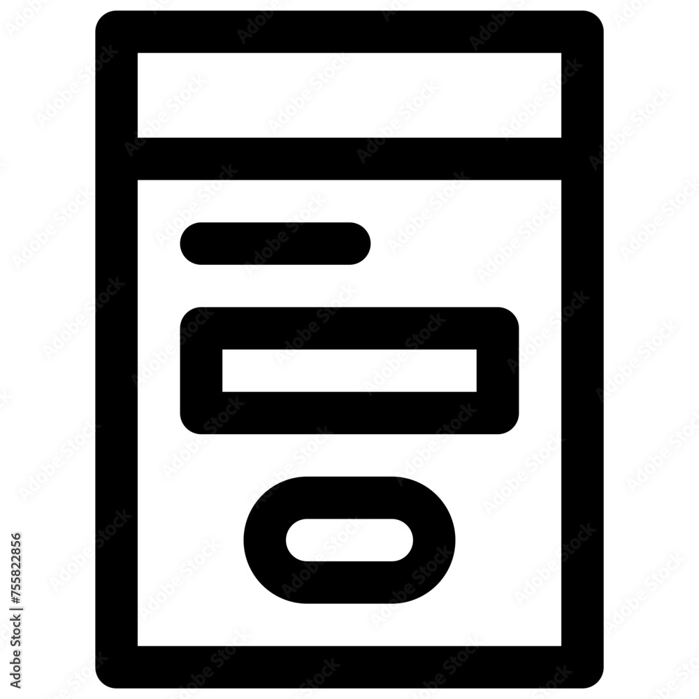 Web form. Editable stroke vector icon. Web form. Editable stroke vector icon.