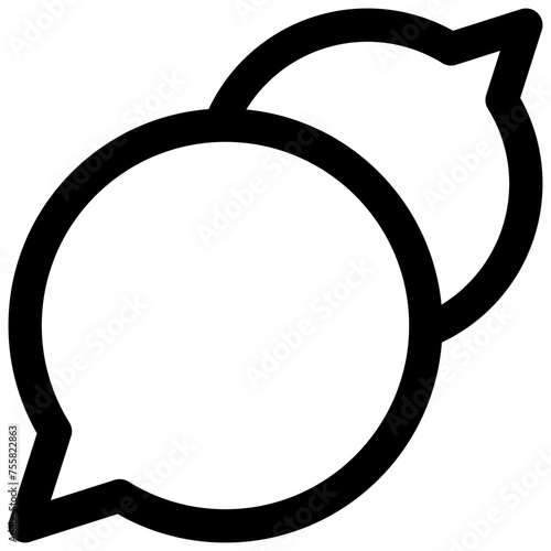 Conversation. Editable stroke vector icon.