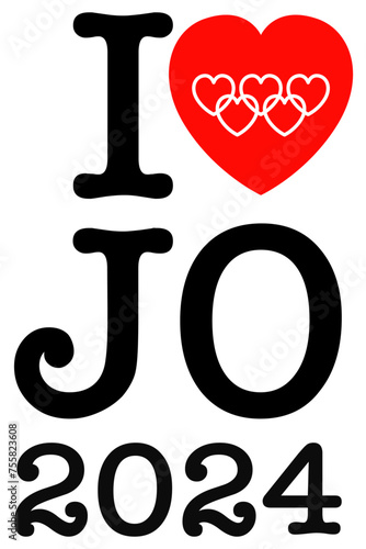 I LOVE JO Jeux Olympiques 2024 Picto 14