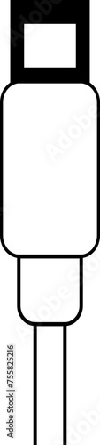 Mobile phone charger icon. Usb cable type Icon outline style. Charger icon vector illustration.