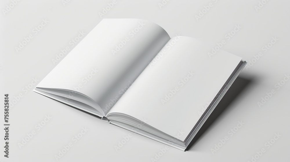 an open brochure mockup, brochure in A5, white background, subtle shadows an open brochure mockup, brochure in A5, white background, subtle shadows