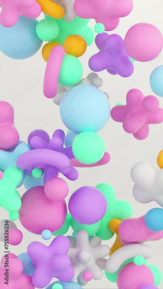 Colorful Floating shapes 4k Animation Colorful Floating shapes 4k Animation