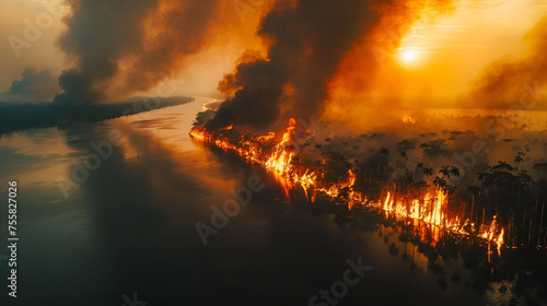 Brazilian Amazon Burning  generative ai