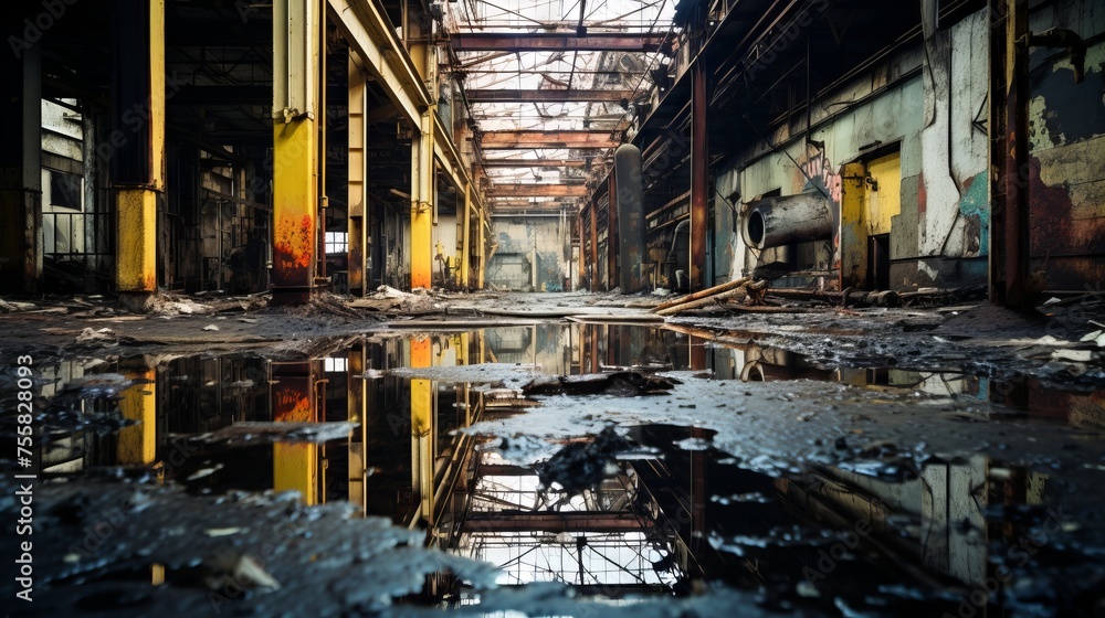 Visual pollution from abandoned and neglected industrial facilities