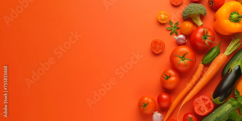 Fresh vegetables and herbs colorful organic food background. Concept: restaurant website or menu, grocery store, farmers market, healthy vegan diet based on vegetables and fruits.