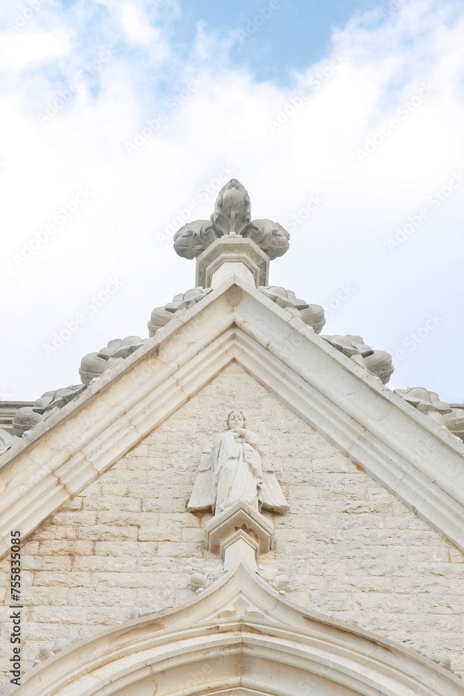 Obraz premium A detail of the Sanctuary of Castelpetroso, Isernia, Italy