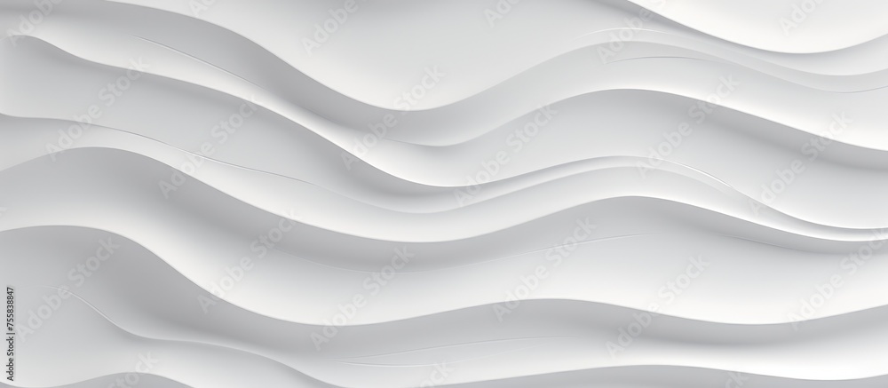 Abstract white texture in paper art style for various design purposes. - obrazy, fototapety, plakaty 