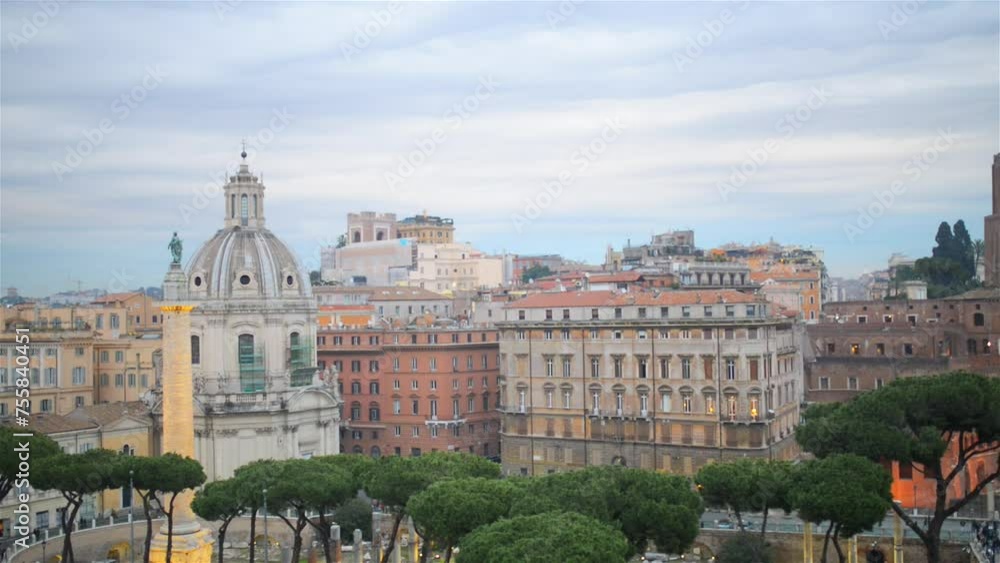 Trajans Column and Basilica Ulpia in Rome, Italy Trajans Column and Basilica Ulpia in Rome, Italy
