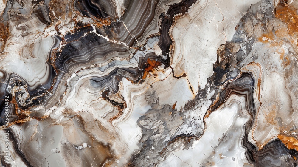 seamless background with unique marble featuring luxurious brown-white and gray color figures.