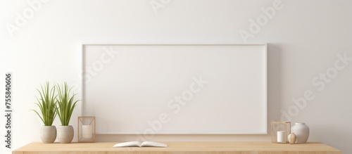 Mockup Scene with a White Table in a Room