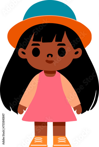 Child  girl student avatars.