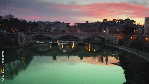 Ponte Vittorio Emanuele II in Rome, Italy photo