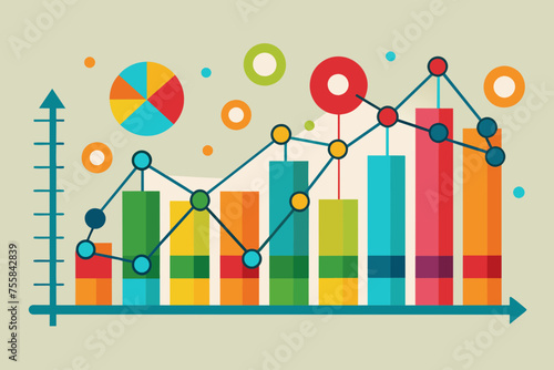 Graph vector illustration 