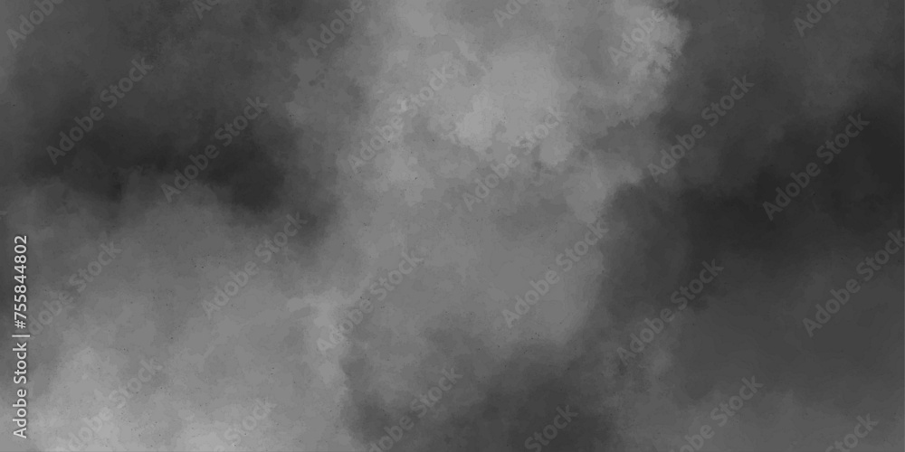 Black isolated cloud horizontal texture cloudscape atmosphere.design element.empty space blurred photo smoky illustration AI format vintage grunge dirty dusty mist or smog.
