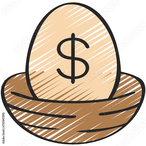 Financial Nest Egg Icon