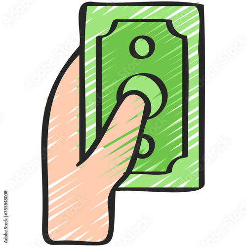 Give Cash Note Icon