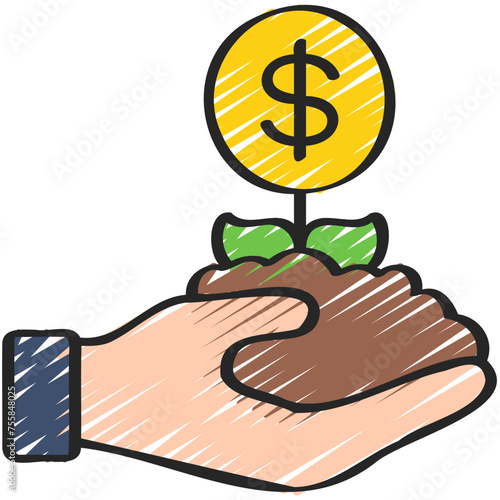 Give Financial Growth Icon